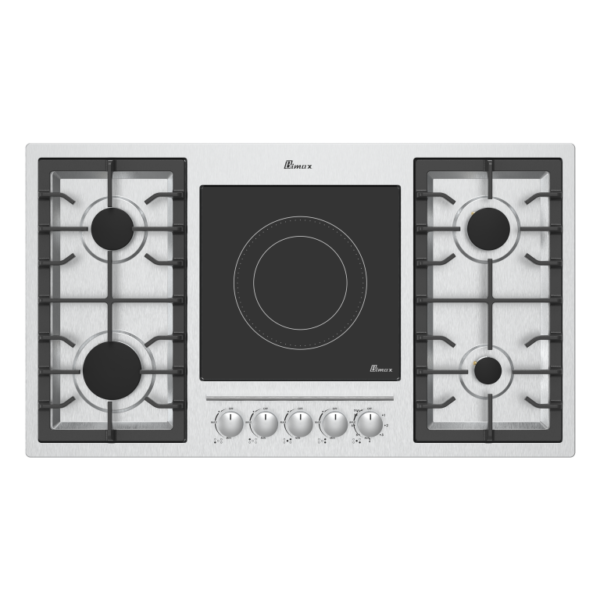 اجاق گاز بيمكث 0026 پنج شعله استيل گازي برقي