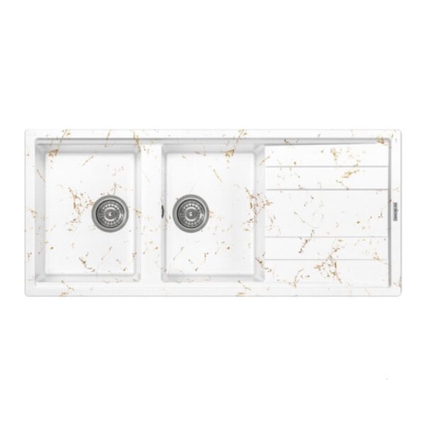 سينك جنرال 320 گرانيتي سفيد مرمر طلايي